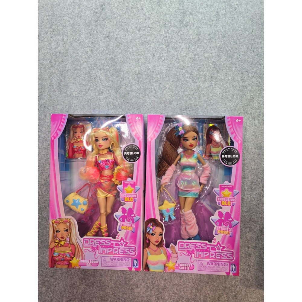 Dress To Impress Roblox Fashion Doll Bundle Bubblegum Gal & Stardust Softie NEW